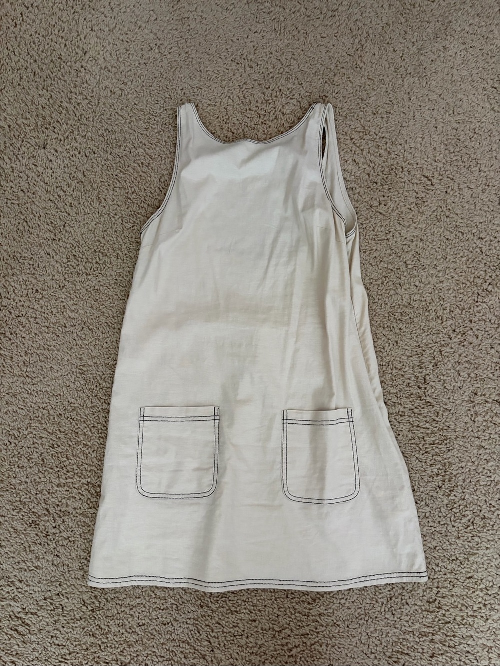 Urban Outfitters Cream/Black Stitch Mini Dress